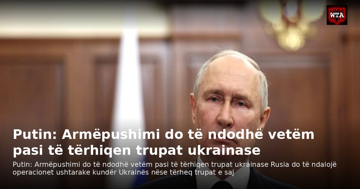 Putin: Armëpushimi do të ndodhë vetëm pasi të tërhiqen trupat ukrainase