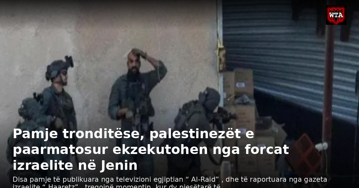 Pamje tronditëse, palestinezët e paarmatosur ekzekutohen nga forcat izraelite në Jenin