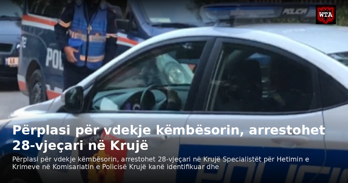 Përplasi për vdekje këmbësorin, arrestohet 28-vjeçari në Krujë