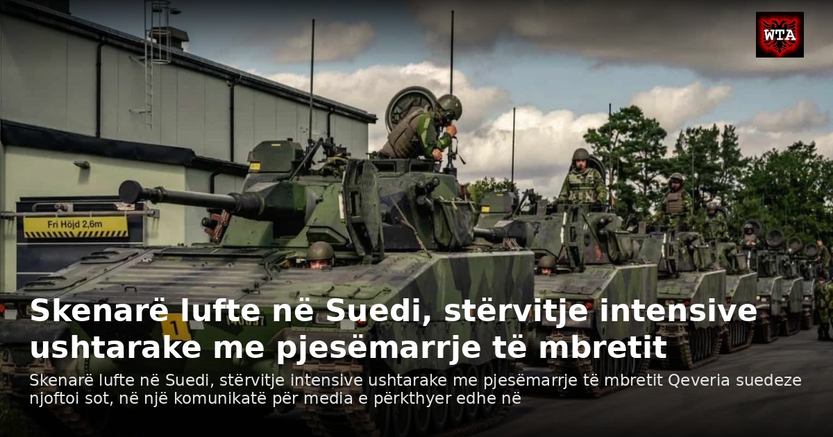 Skenarë lufte në Suedi, stërvitje intensive ushtarake me pjesëmarrje të mbretit