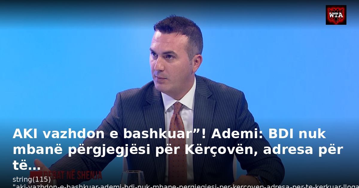 AKI vazhdon e bashkuar”! Ademi: BDI nuk mbanë përgjegjësi për Kërçovën, adresa për të…