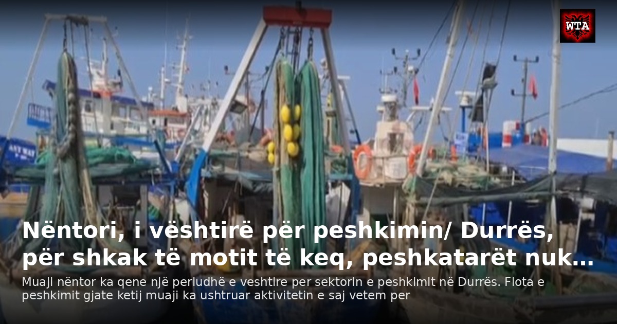 Nëntori, i vështirë për peshkimin/ Durrës, për shkak të motit të keq, peshkatarët nuk…