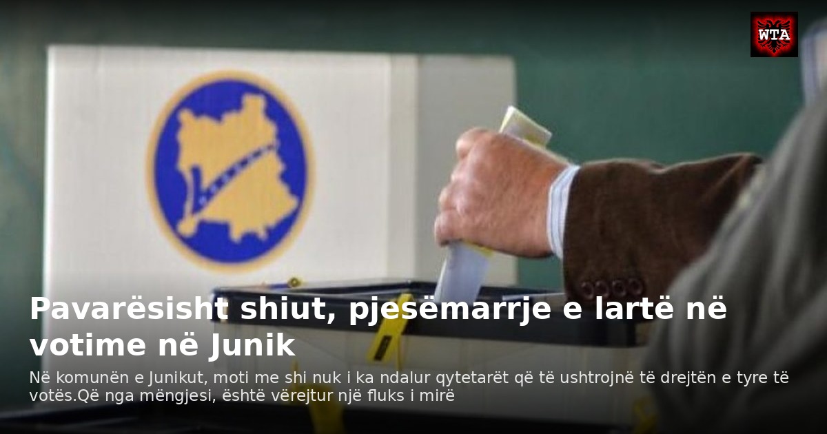 Pavarësisht shiut, pjesëmarrje e lartë në votime në Junik