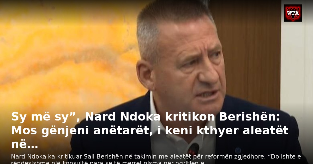 Sy më sy”, Nard Ndoka kritikon Berishën: Mos gënjeni anëtarët, i keni kthyer aleatët në…