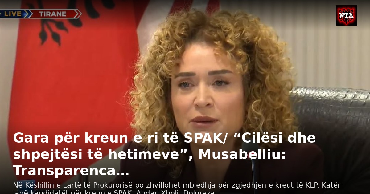 Gara për kreun e ri të SPAK/ “Cilësi dhe shpejtësi të hetimeve”, Musabelliu: Transparenca…