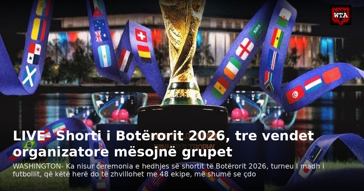LIVE- Shorti i Botërorit 2026, tre vendet organizatore mësojnë grupet