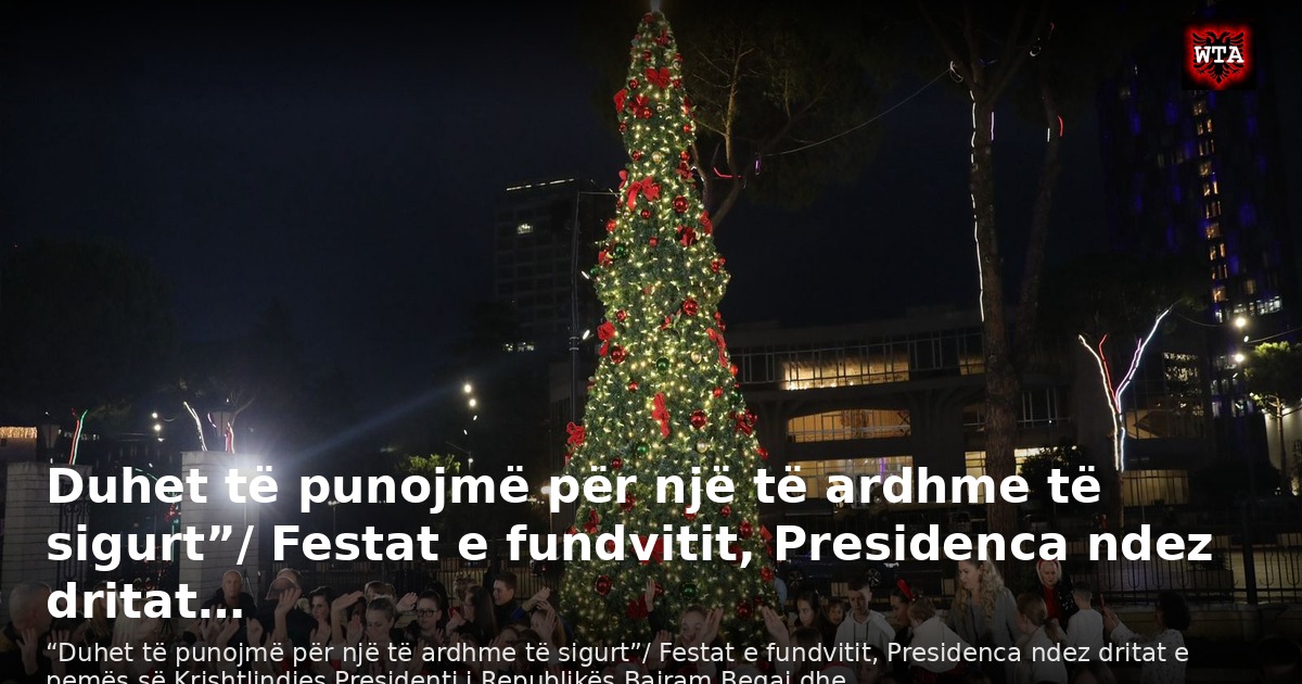 Duhet të punojmë për një të ardhme të sigurt”/ Festat e fundvitit, Presidenca ndez dritat…