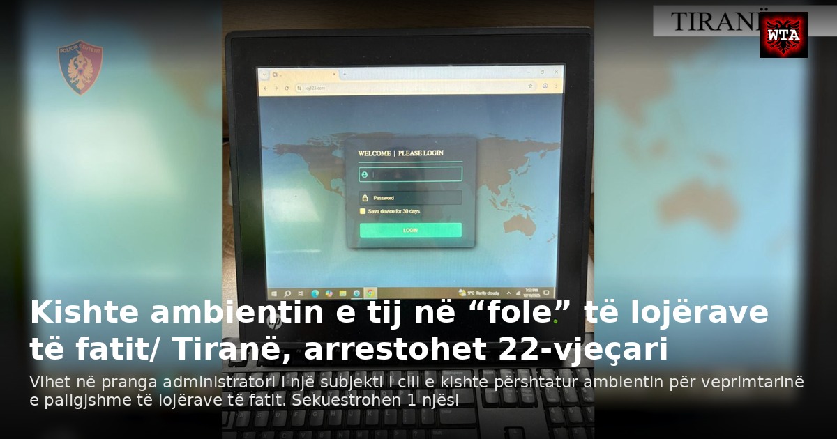 Kishte ambientin e tij në “fole” të lojërave të fatit/ Tiranë, arrestohet 22-vjeçari