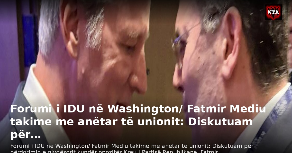 Forumi i IDU në Washington/ Fatmir Mediu takime me anëtar të unionit: Diskutuam për…
