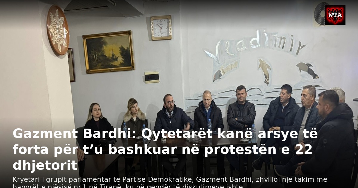 Gazment Bardhi: Qytetarët kanë arsye të forta për t’u bashkuar në protestën e 22 dhjetorit