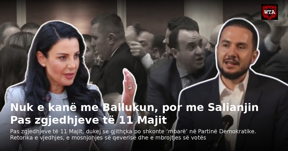 Nuk e kanë me Ballukun, por me Salianjin Pas zgjedhjeve të 11 Majit