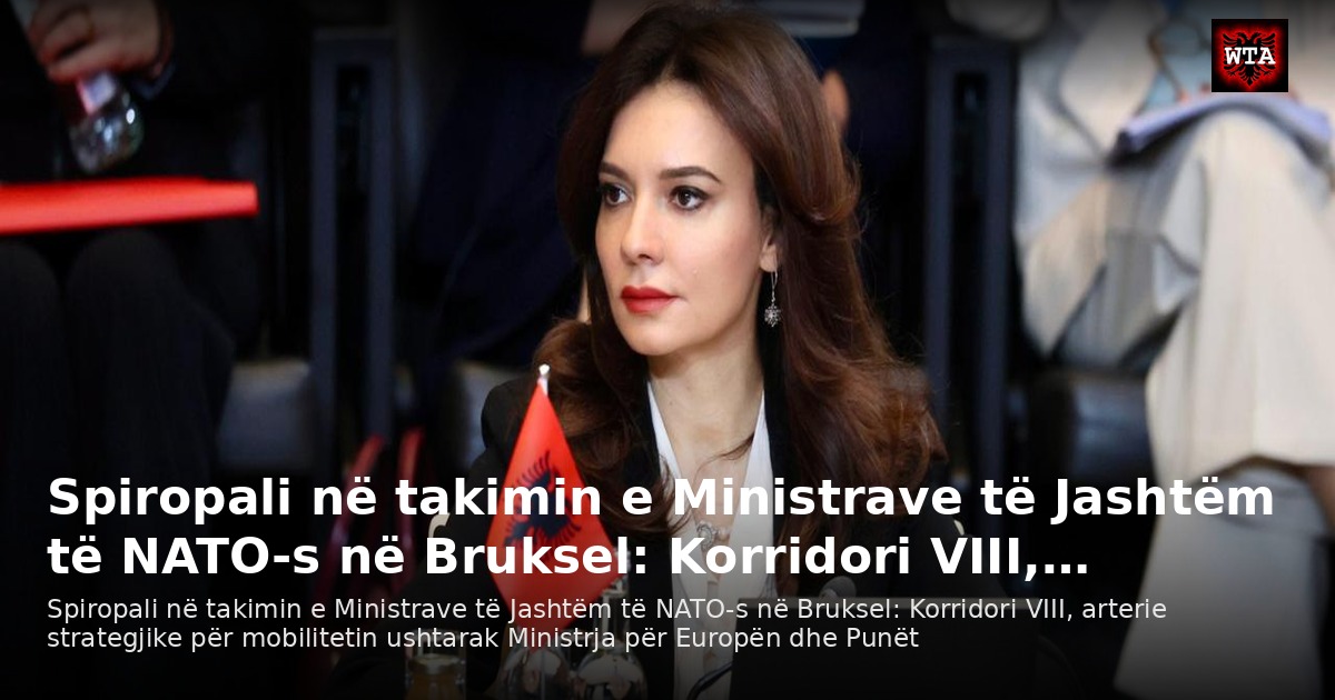 Spiropali në takimin e Ministrave të Jashtëm të NATO-s në Bruksel: Korridori VIII,…