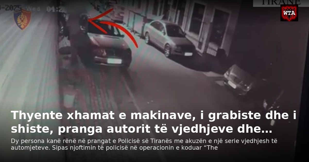 Thyente xhamat e makinave, i grabiste dhe i shiste, pranga autorit të vjedhjeve dhe…