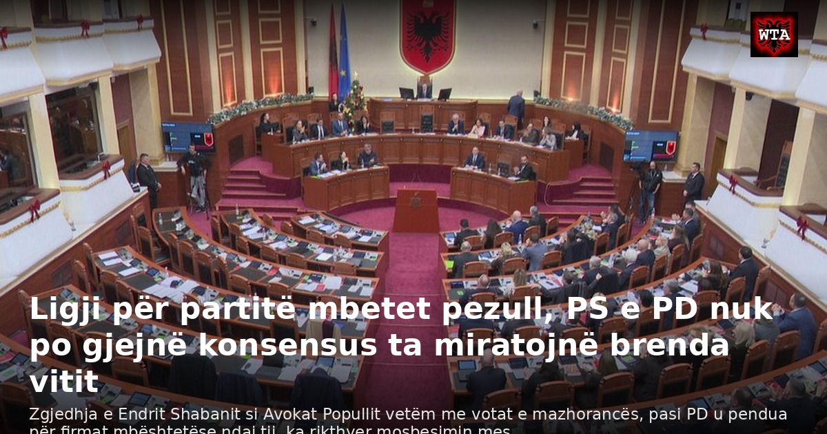 Ligji për partitë mbetet pezull, PS e PD nuk po gjejnë konsensus ta miratojnë brenda vitit