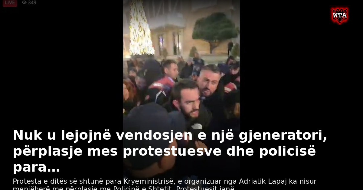 Nuk u lejojnë vendosjen e një gjeneratori, përplasje mes protestuesve dhe policisë para…