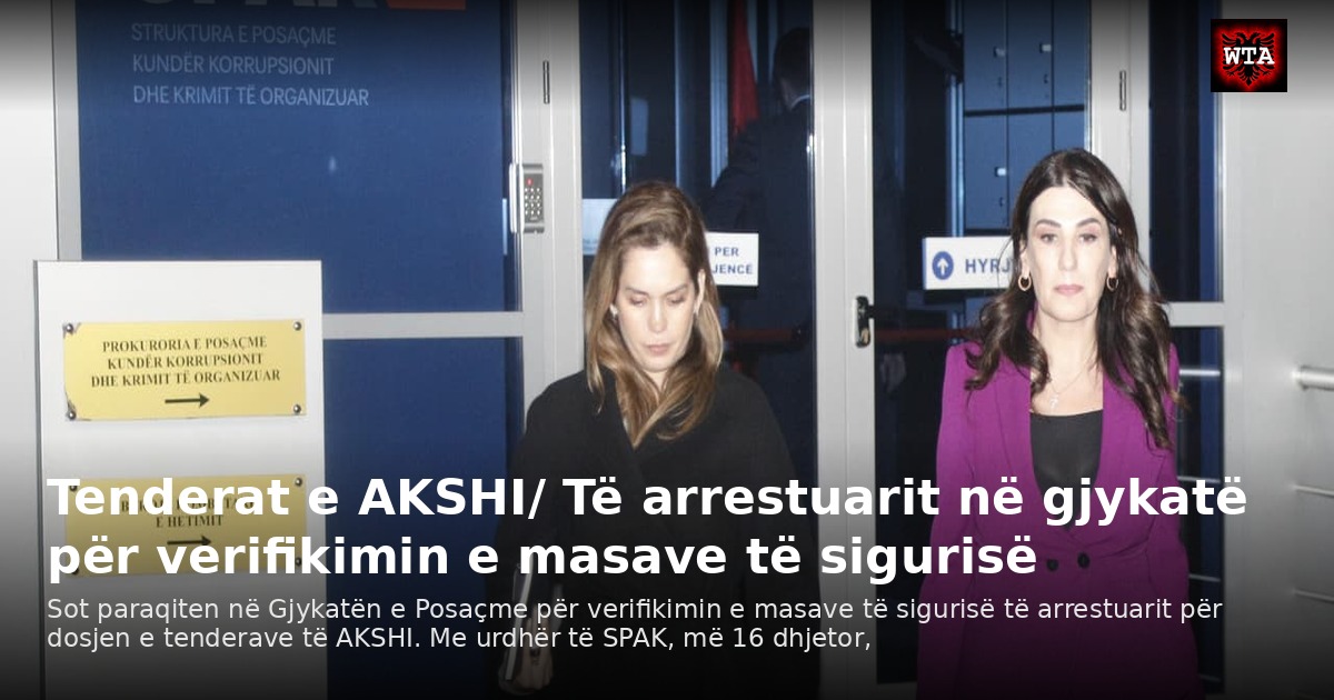 Tenderat e AKSHI/ Të arrestuarit në gjykatë për verifikimin e masave të sigurisë