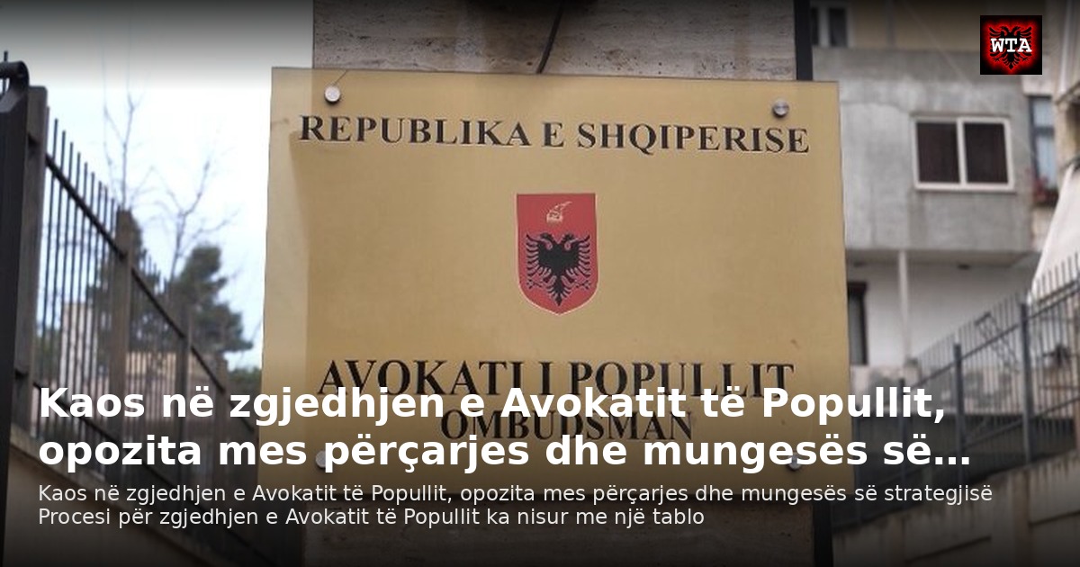 Kaos në zgjedhjen e Avokatit të Popullit, opozita mes përçarjes dhe mungesës së…