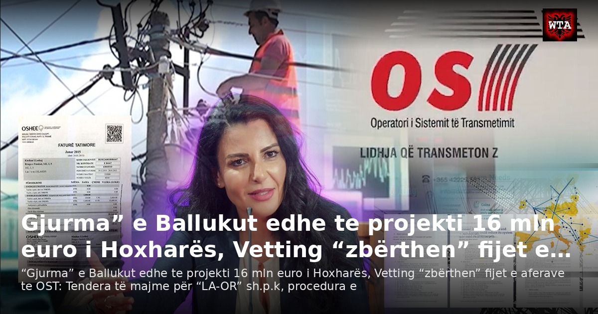 Gjurma” e Ballukut edhe te projekti 16 mln euro i Hoxharës, Vetting “zbërthen” fijet e…