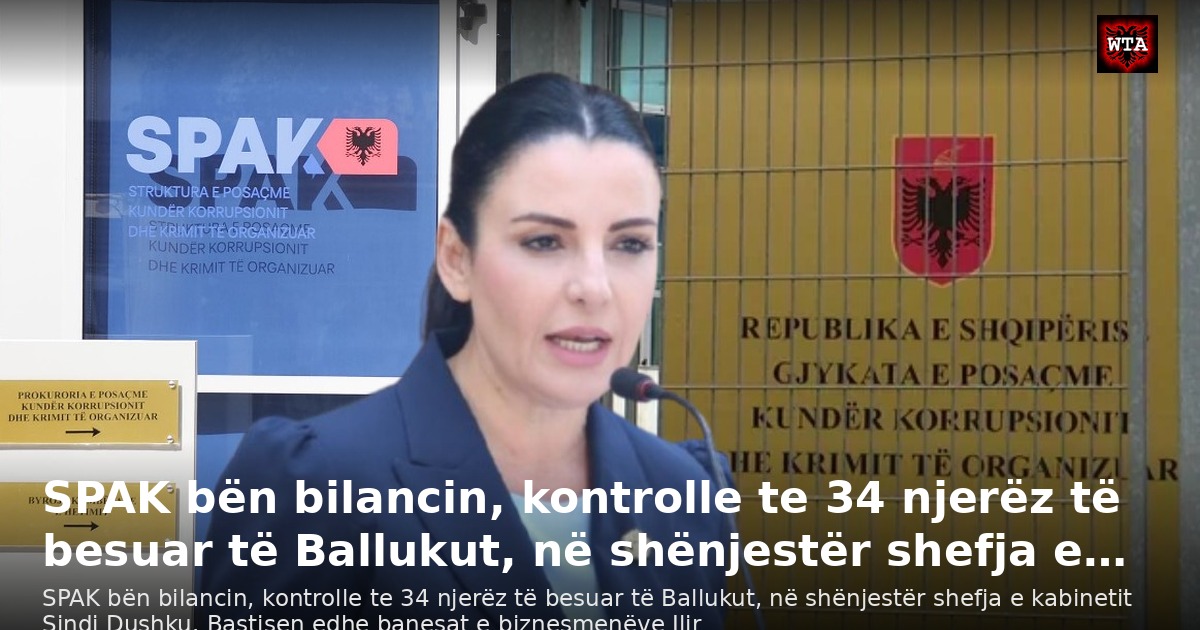 SPAK bën bilancin, kontrolle te 34 njerëz të besuar të Ballukut, në shënjestër shefja e…