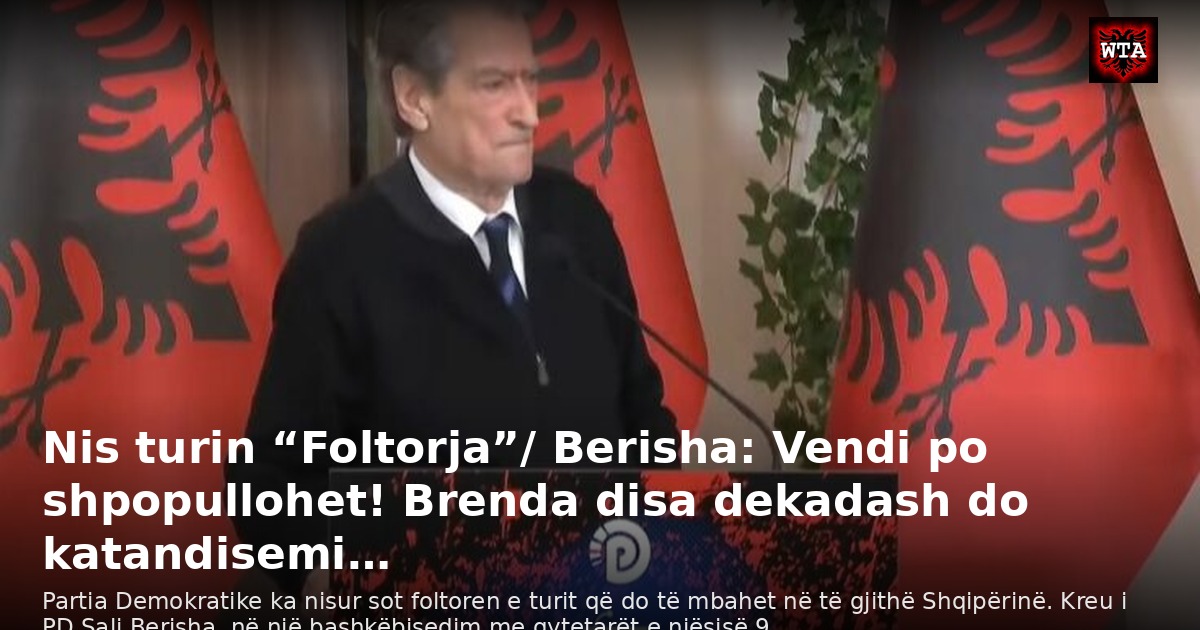 Nis turin “Foltorja”/ Berisha: Vendi po shpopullohet! Brenda disa dekadash do katandisemi…