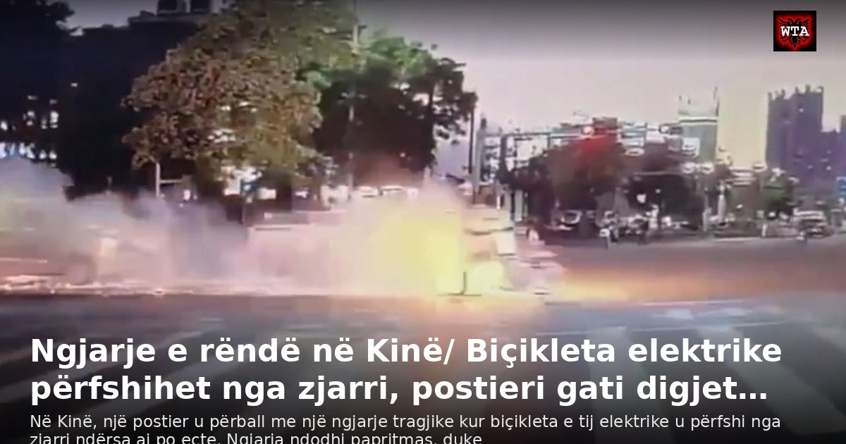 Ngjarje e rëndë në Kinë/ Biçikleta elektrike përfshihet nga zjarri, postieri gati digjet…