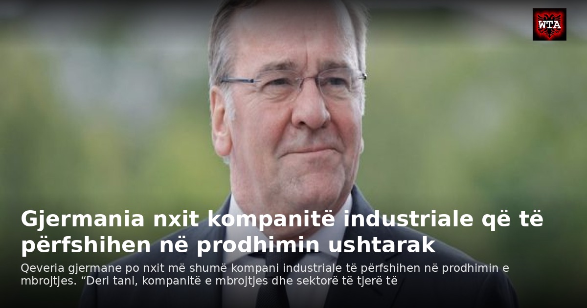 Gjermania nxit kompanitë industriale që të përfshihen në prodhimin ushtarak