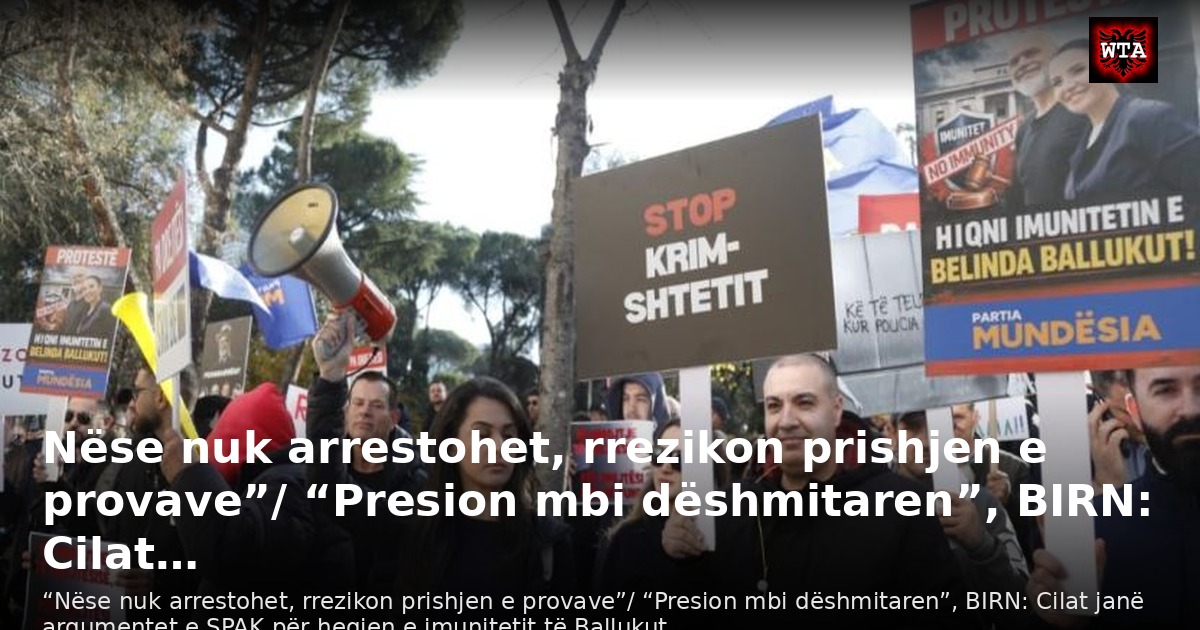 Nëse nuk arrestohet, rrezikon prishjen e provave”/ “Presion mbi dëshmitaren”, BIRN: Cilat…