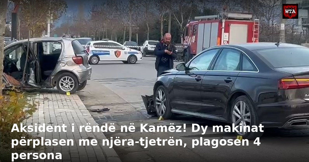 Aksident i rëndë në Kamëz! Dy makinat përplasen me njëra-tjetrën, plagosen 4 persona