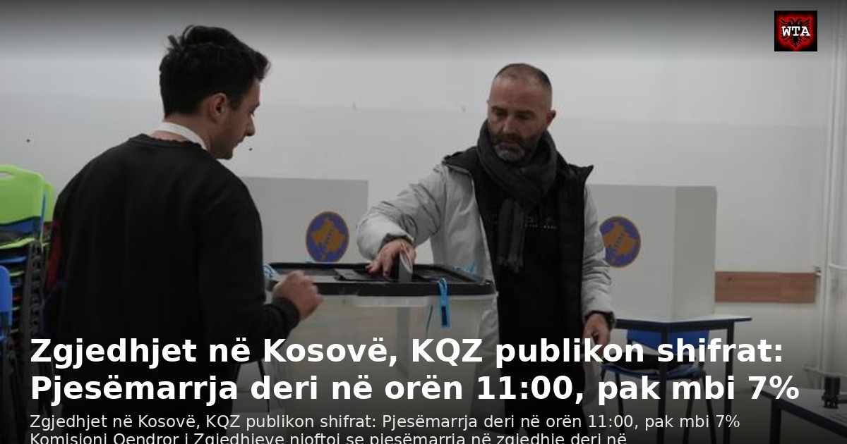 Zgjedhjet në Kosovë, KQZ publikon shifrat: Pjesëmarrja deri në orën 11:00, pak mbi 7%