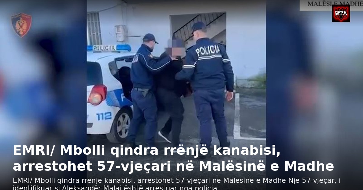 EMRI/ Mbolli qindra rrënjë kanabisi, arrestohet 57-vjeçari në Malësinë e Madhe