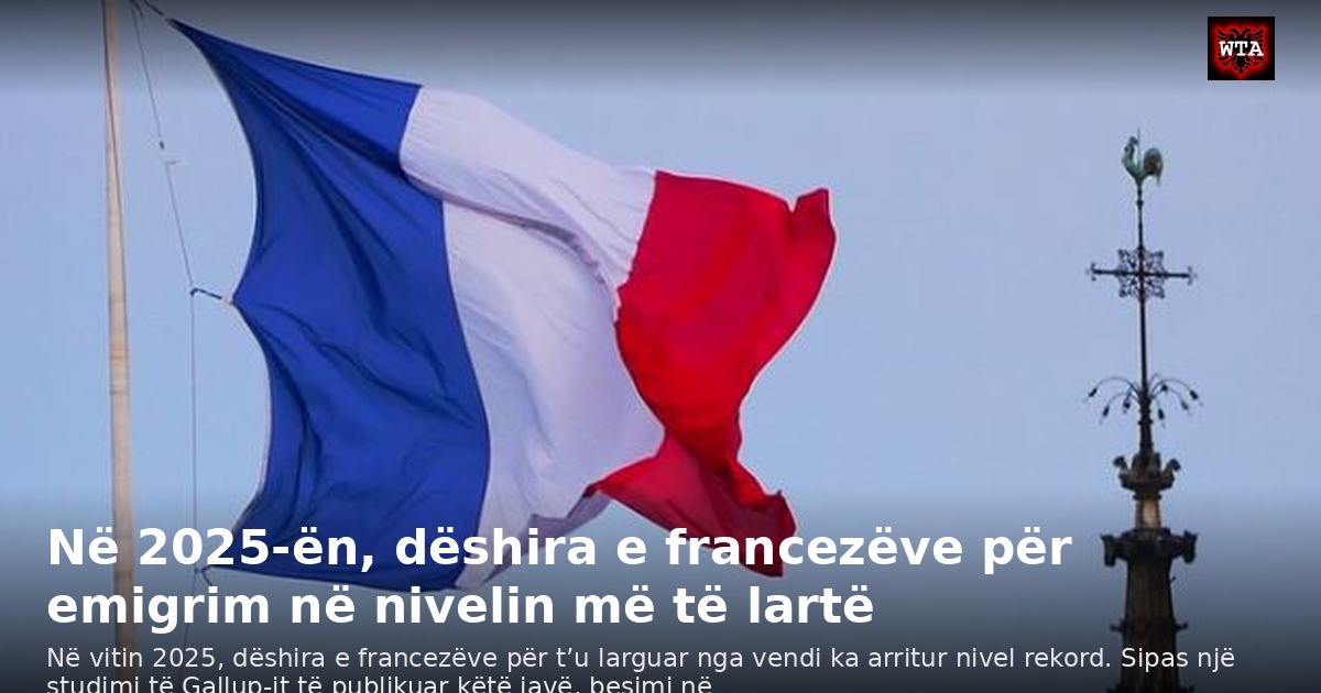Në 2025-ën, dëshira e francezëve për emigrim në nivelin më të lartë