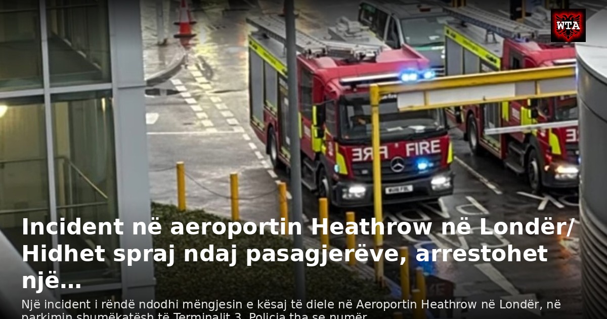 Incident në aeroportin Heathrow në Londër/ Hidhet spraj ndaj pasagjerëve, arrestohet një…