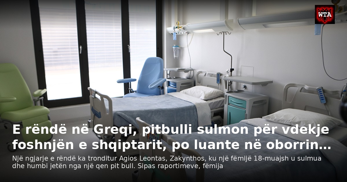 E rëndë në Greqi, pitbulli sulmon për vdekje foshnjën e shqiptarit, po luante në oborrin…