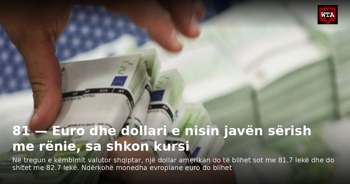 81 — Euro dhe dollari e nisin javën sërish me rënie, sa shkon kursi