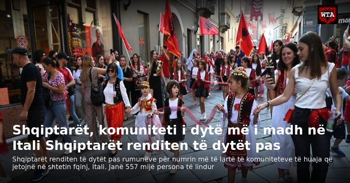 Shqiptarët, komuniteti i dytë më i madh në Itali Shqiptarët renditen të dytët pas
