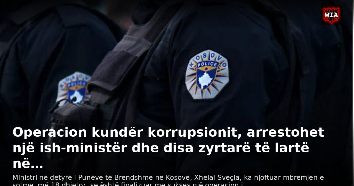Operacion kundër korrupsionit, arrestohet një ish-ministër dhe disa zyrtarë të lartë në…