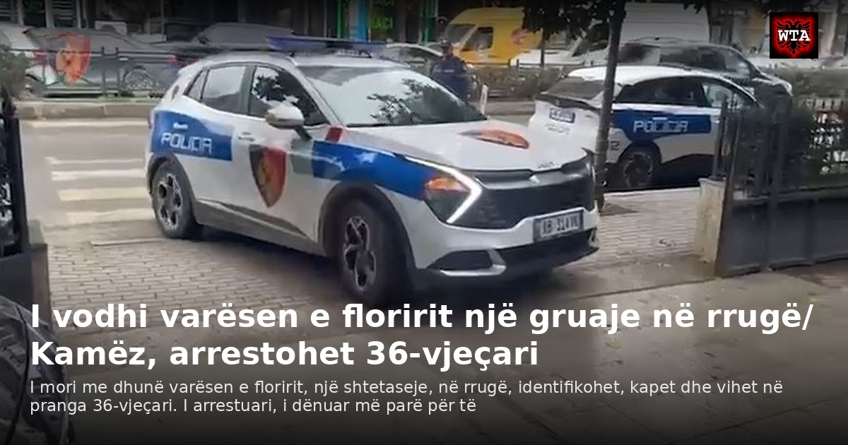 I vodhi varësen e floririt një gruaje në rrugë/ Kamëz, arrestohet 36-vjeçari