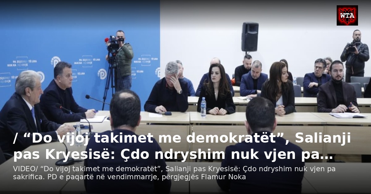 / “Do vijoj takimet me demokratët”, Salianji pas Kryesisë: Çdo ndryshim nuk vjen pa…