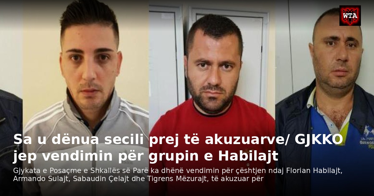 Sa u dënua secili prej të akuzuarve/ GJKKO jep vendimin për grupin e Habilajt