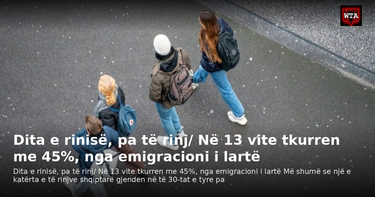 Dita e rinisë, pa të rinj/ Në 13 vite tkurren me 45%, nga emigracioni i lartë