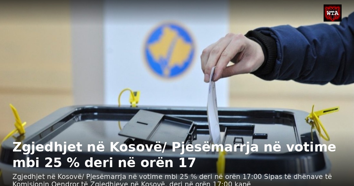 Zgjedhjet në Kosovë/ Pjesëmarrja në votime mbi 25 % deri në orën 17
