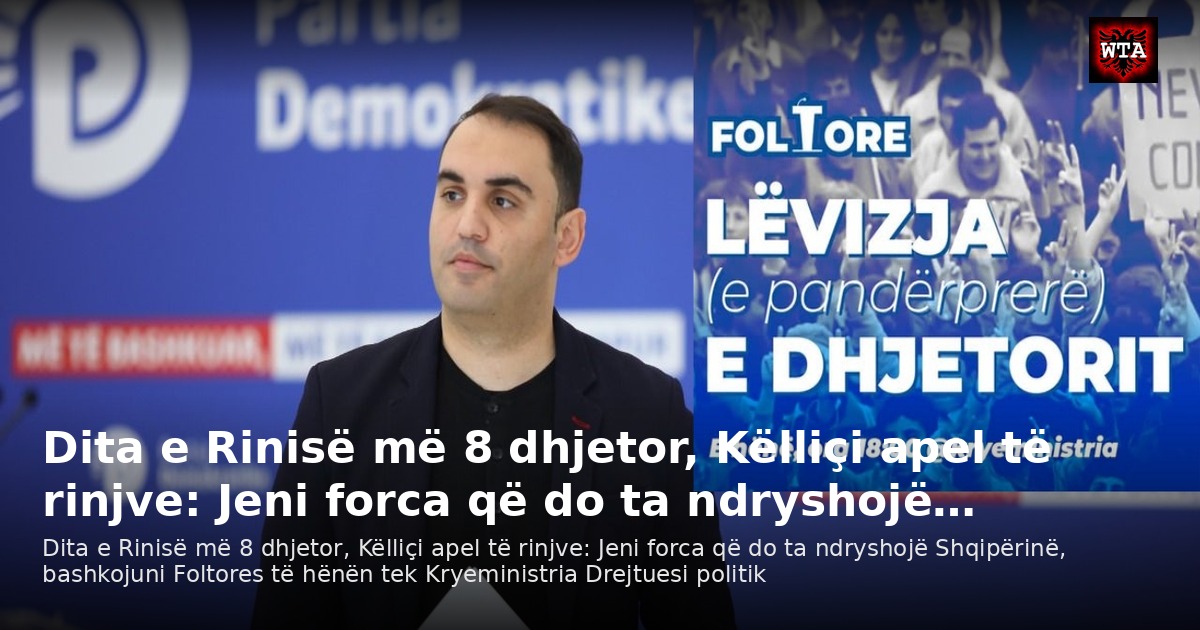 Dita e Rinisë më 8 dhjetor, Këlliçi apel të rinjve: Jeni forca që do ta ndryshojë…