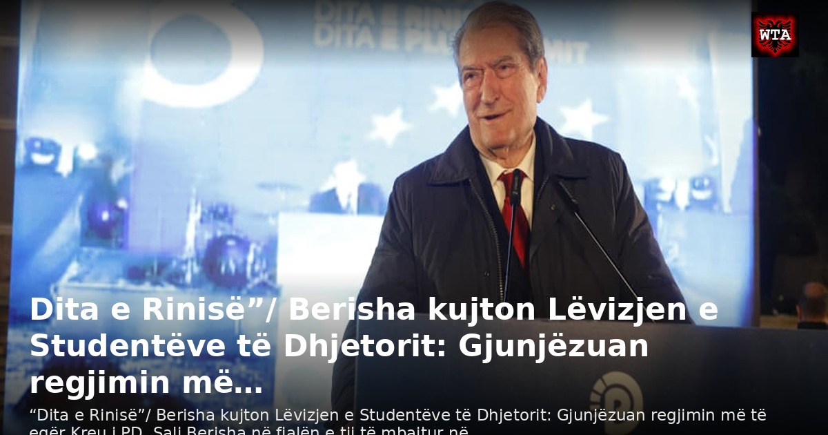 Dita e Rinisë”/ Berisha kujton Lëvizjen e Studentëve të Dhjetorit: Gjunjëzuan regjimin më…
