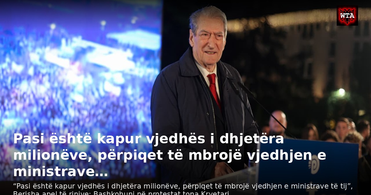 Pasi është kapur vjedhës i dhjetëra milionëve, përpiqet të mbrojë vjedhjen e ministrave…