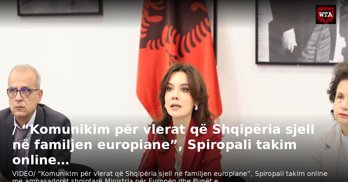 / “Komunikim për vlerat që Shqipëria sjell në familjen europiane”, Spiropali takim online…