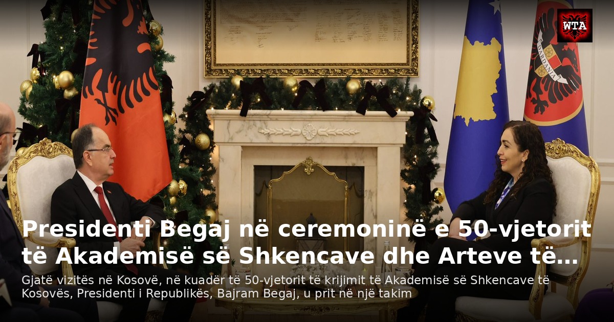 Presidenti Begaj në ceremoninë e 50-vjetorit të Akademisë së Shkencave dhe Arteve të…