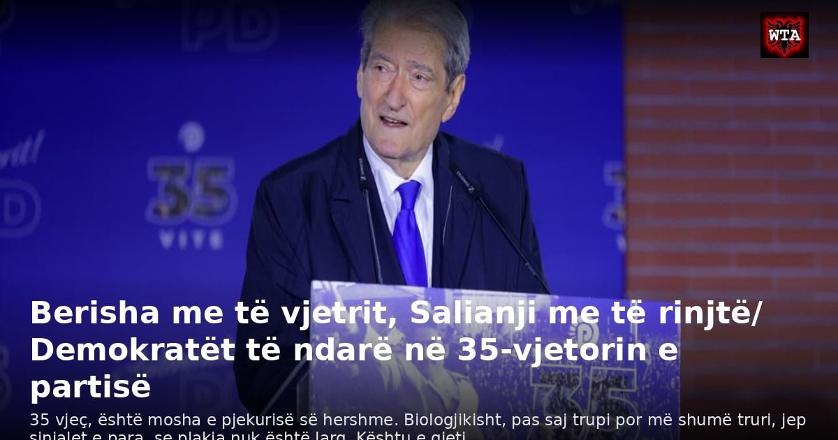 Berisha me të vjetrit, Salianji me të rinjtë/ Demokratët të ndarë në 35-vjetorin e partisë