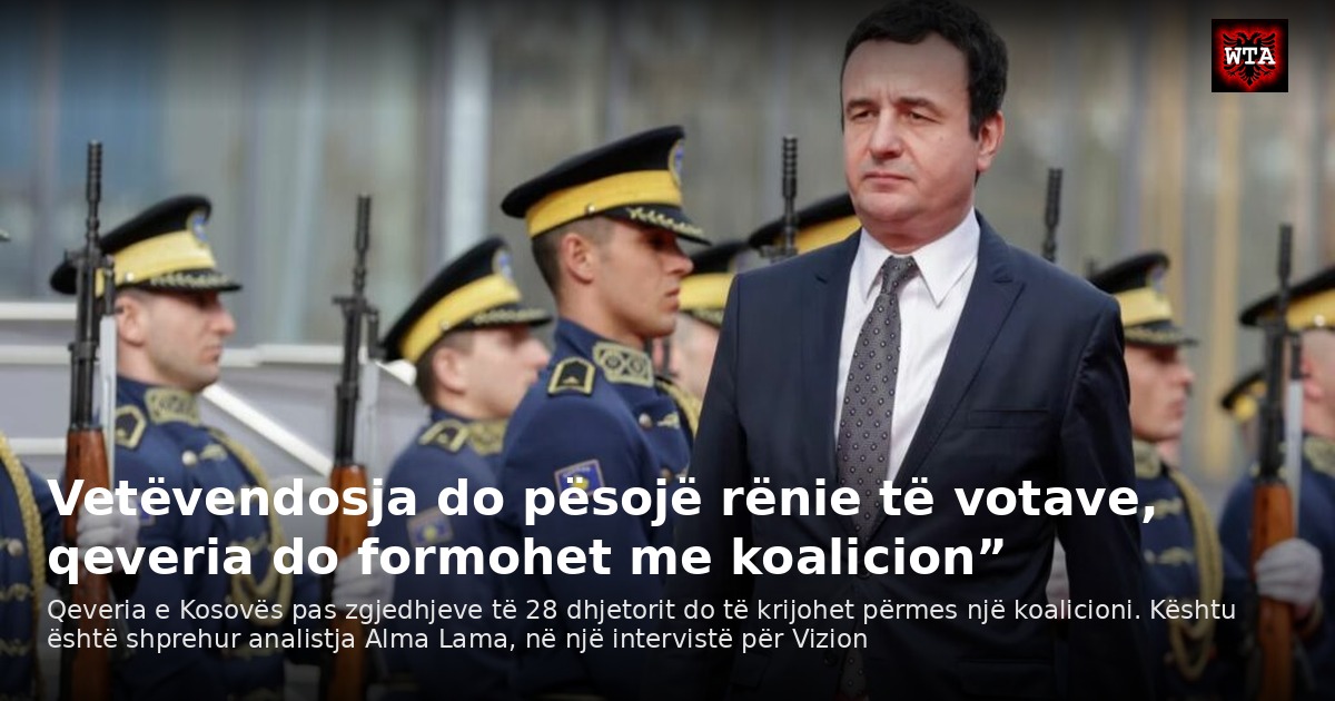 Vetëvendosja do pësojë rënie të votave, qeveria do formohet me koalicion”