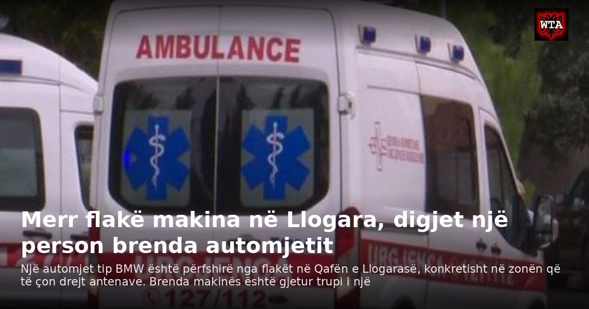 Merr flakë makina në Llogara, digjet një person brenda automjetit