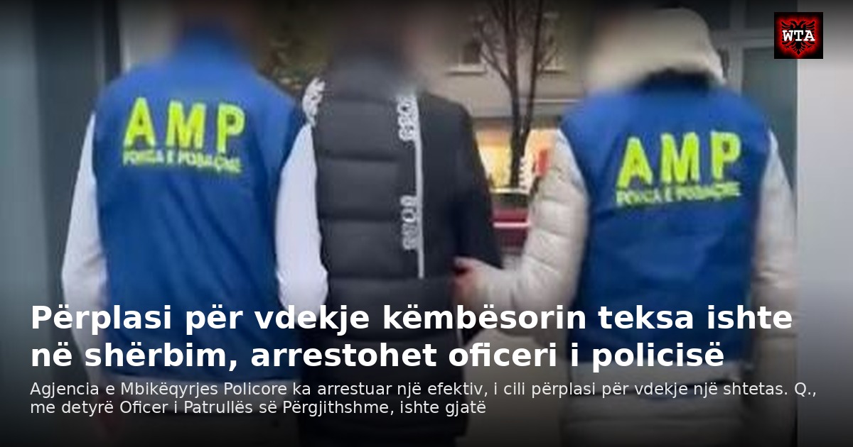 Përplasi për vdekje këmbësorin teksa ishte në shërbim, arrestohet oficeri i policisë